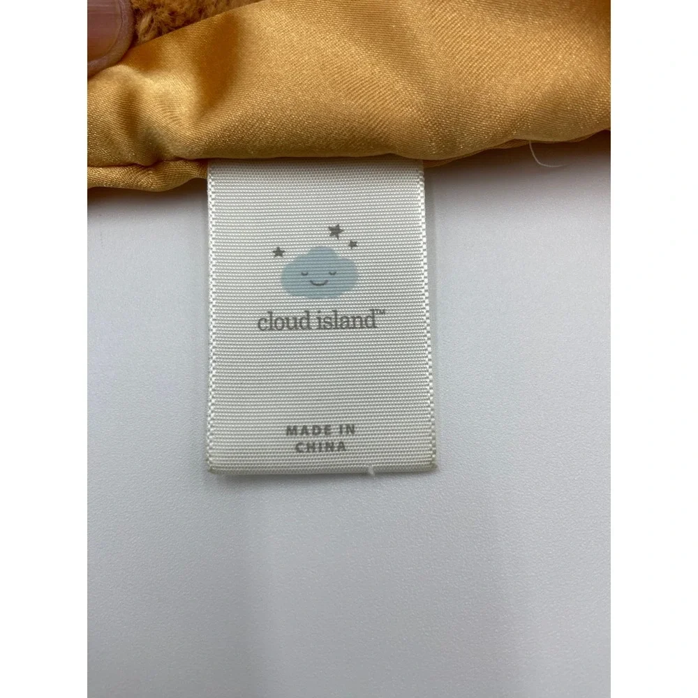 Cloud Island Security Blanket Lovey Brown Gold Puppy Dog Faux Fur Satin 12in